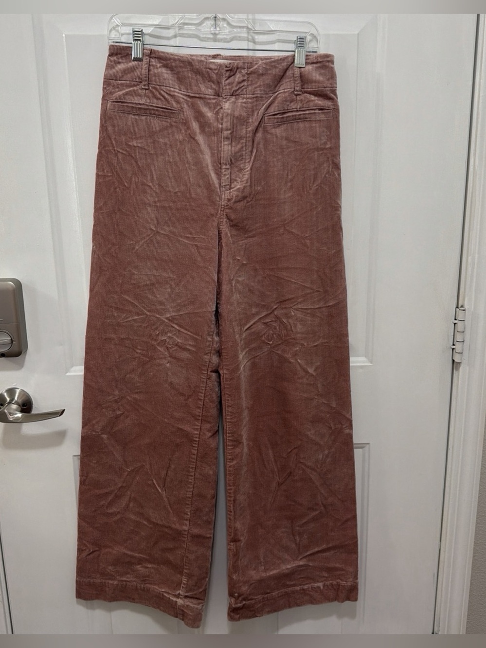 Anthropologie Wide Leg Corduroy Pants in Pink Size 8